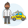 Taxi Driver Key 3 Illustration from UX Colors Set