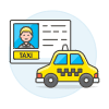 Taxi License 1 Illustration from UX Colors Set