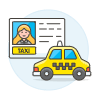 Taxi License 4 Illustration from UX Colors Set