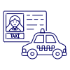 Taxi License 4 Illustration from UX Line Set