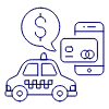 Taxi Online Payment Illustration from UX Line Set | Free Download as SVG Vector and Transparent PNG | Streamline illustrations