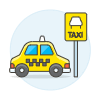 Taxi Parking Illustration from UX Colors Set