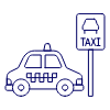 Taxi Parking Illustration from UX Line Set | Free Download as SVG Vector and Transparent PNG | Streamline illustrations