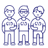 Programmer Team 3 Illustration from UX Line Set