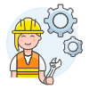 Engineer 4 Illustration from UX Colors Set