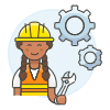 Engineer 5 Illustration from UX Colors Set | Free Download as SVG Vector and Transparent PNG | Streamline illustrations