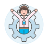 Tech Support User 1 1 Illustration from UX Colors Set
