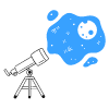 Looking Throught Telescope illustration - Free transparent PNG, SVG. No sign up needed.