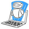 Robot On Laptop illustration - Free transparent PNG, SVG. No sign up needed.