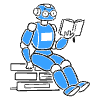 Robot Reading illustration - Free transparent PNG, SVG. No sign up needed.
