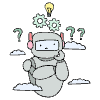 Robot Thinking 1 Illustration from Bruxelles Set