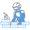 Robot Working Illustration from Brooklyn Set