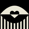 Heart In Eye Stripe Line Element from Modular Tiles Set