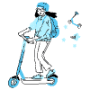 Ride E Scooter illustration - Free transparent PNG, SVG. No sign up needed.