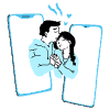 Online Romance illustration - Free transparent PNG, SVG. No sign up needed.