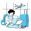 Digital Nomad Airport illustration - Free transparent PNG, SVG. No sign up needed.