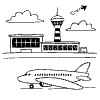 Airport illustration - Free transparent PNG, SVG. No sign up needed.