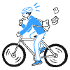 Bike To Work Illustration from Brooklyn Set