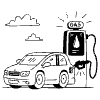 Car Getting Gas illustration - Free transparent PNG, SVG. No sign up needed.