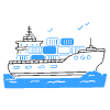 Cargo Ship illustration - Free transparent PNG, SVG. No sign up needed.