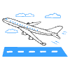 Plane Taking Off Illustration from Brooklyn Set