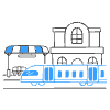 Train Station illustration - Free transparent PNG, SVG. No sign up needed.