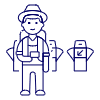 Bagpacker Trip 1 Illustration from UX Line Set