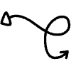 Both Direction Swirl Arrow Line Element from Variable Scribbles Set