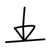 Bottom Line Arrow Element from Variable Scribbles Set