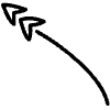 Double Triangle Line Arrow Head Element from Variable Scribbles Set