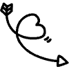 Love Line Arrow Element from Variable Scribbles Set