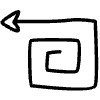 Rectangle Spiral Triangle Line Arrow Element from Variable Scribbles Set