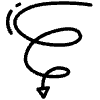 Spiral Arrow Line 17 Element from Variable Scribbles Set