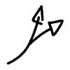 Split Triangle Arrow 1 Element from Variable Scribbles Set