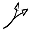 Split Triangle Arrow 1 Element from Beveled Scribbles Set