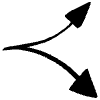 Split Triangle Doodle Arrow Element from Beveled Scribbles Set