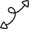 Swirl Line Arrow Both Direction Element from Variable Scribbles Set