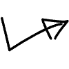 Turn Upward Arrow Element from Variable Scribbles Set