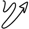 Wiggle Arrow Line 4 Element from Variable Scribbles Set