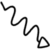 Wiggle Triangle Line Arrow Element from Variable Scribbles Set