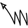 Zigzag Arrow Line 3 Element from Variable Scribbles Set