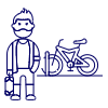 Cyclist 2 1 Illustration from UX Line Set