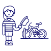 Cyclist 2 4 Illustration from UX Line Set