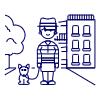 Dog Walker 4 Illustration from UX Line Set