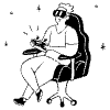 Gamer On Comfortable Chair illustration - Free transparent PNG, SVG. No sign up needed.