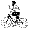 Going To Work With Bicycle illustration - Free transparent PNG, SVG. No sign up needed.
