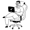 Programmer On Comfortable Chair illustration - Free transparent PNG, SVG. No sign up needed.