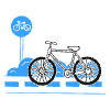 Bike Lane Illustration from Brooklyn Set