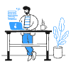 Programer Standing Desk illustration - Free transparent PNG, SVG. No sign up needed.