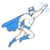 Superhero Illustration from Brooklyn Set